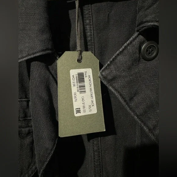 NWT ALLSAINTS Morton Mixed Media Military Jacket size XS/S - Picture 7 of 8